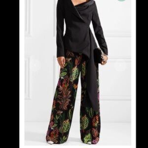 Oscar de la Renta Silk Trousers